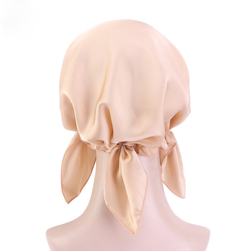 Elastic Imitation Silk Night Cap Women Silk Pullover