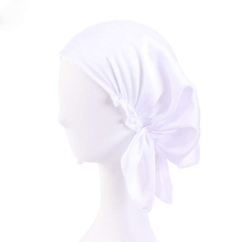 Elastic Imitation Silk Night Cap Women Silk Pullover