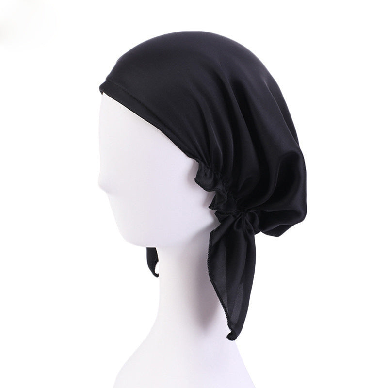 Elastic Imitation Silk Night Cap Women Silk Pullover