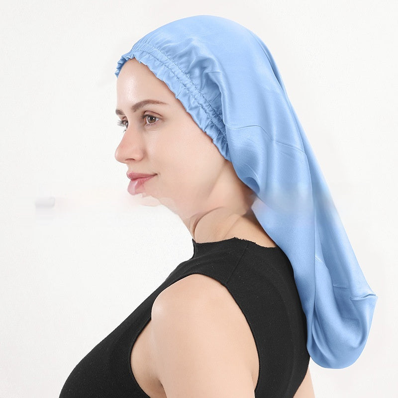 Silk Long Tube Nightcap Hair Care Thermal Heat Cap
