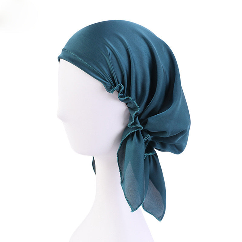 Elastic Imitation Silk Night Cap Women Silk Pullover