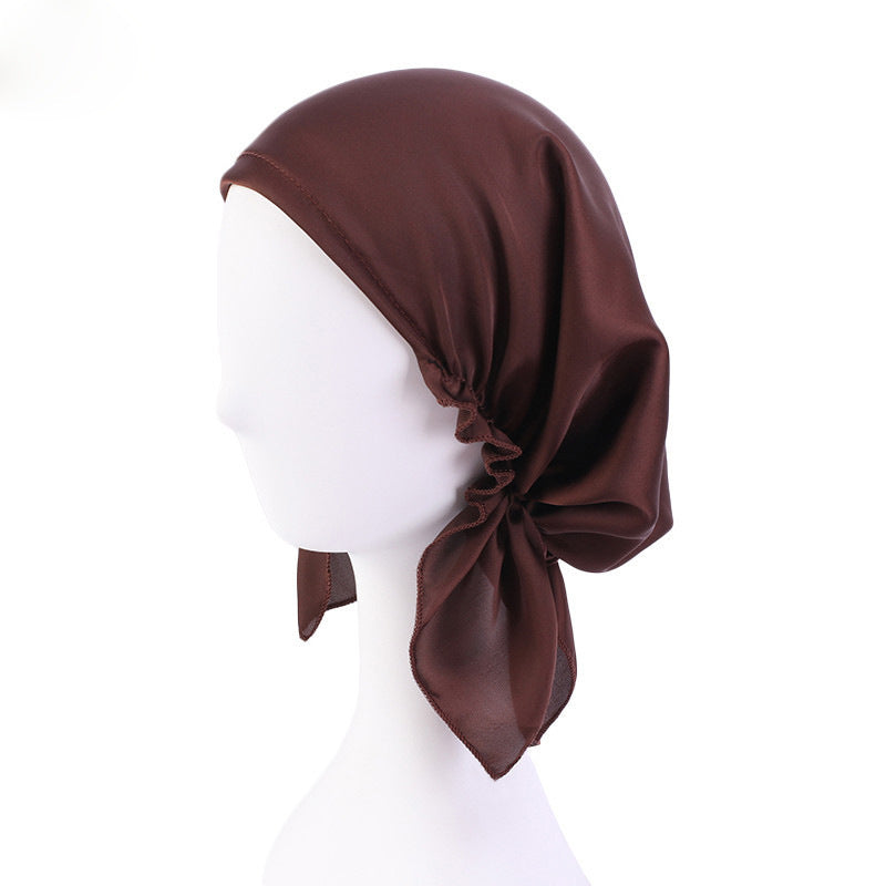 Elastic Imitation Silk Night Cap Women Silk Pullover
