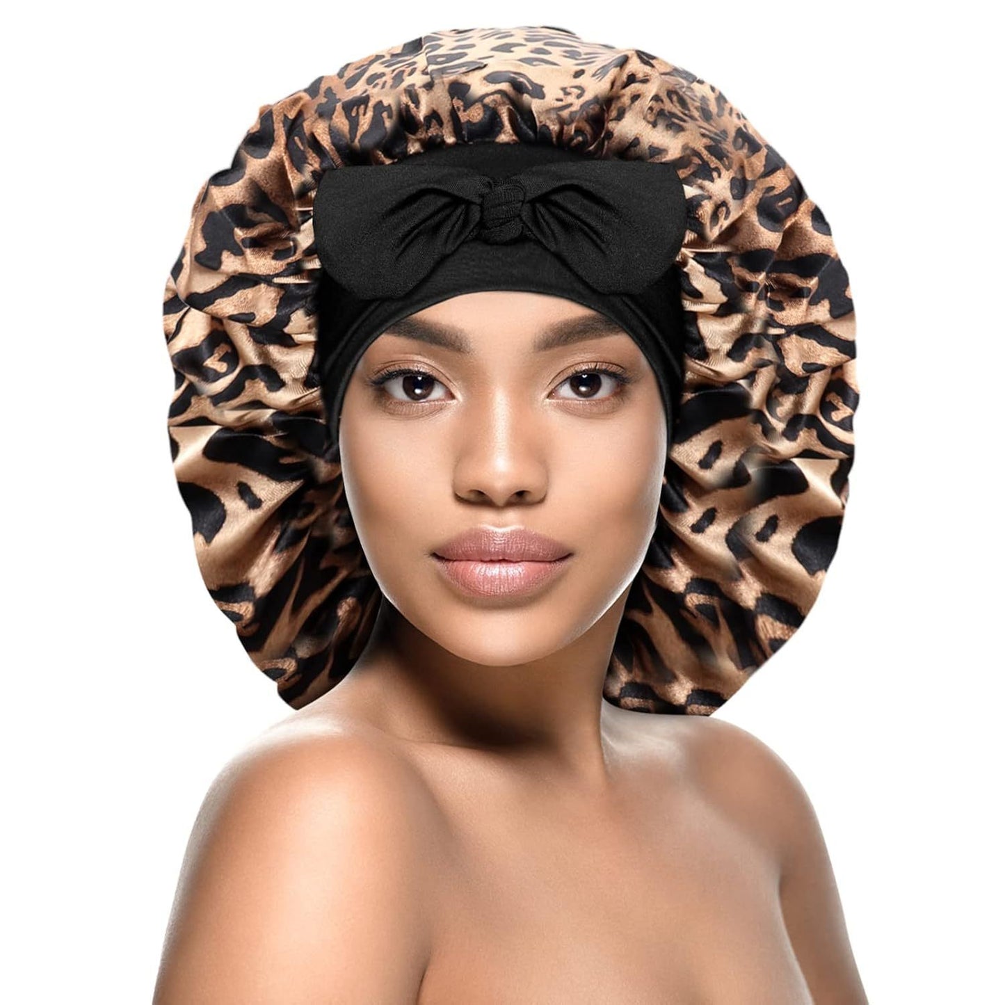 Single Layer Ribbon Round Cap Bow Artificial Silk