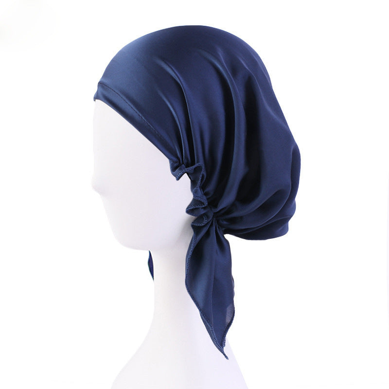 Elastic Imitation Silk Night Cap Women Silk Pullover