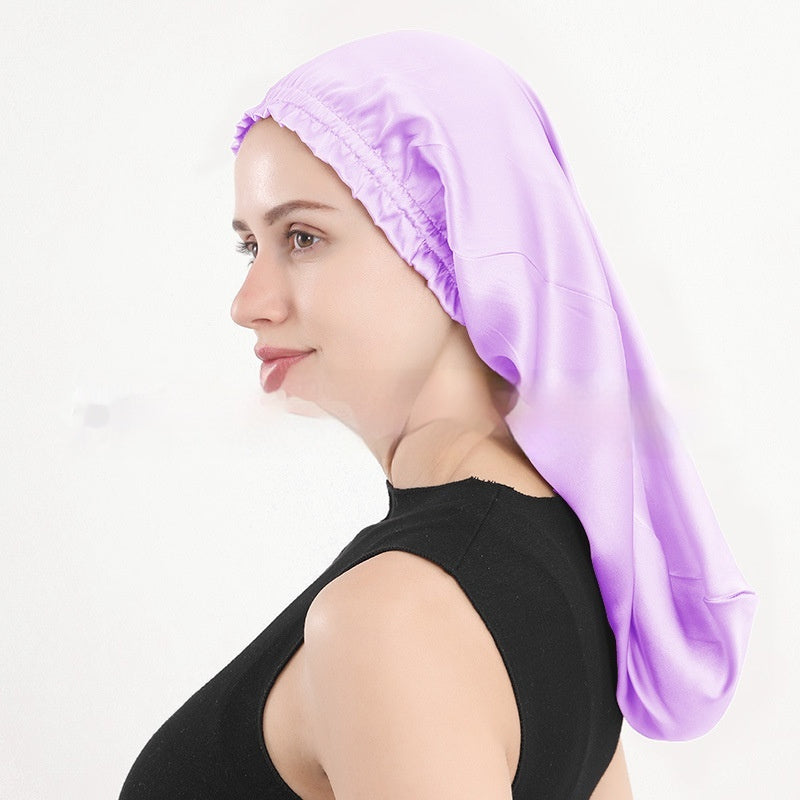 Silk Long Tube Nightcap Hair Care Thermal Heat Cap