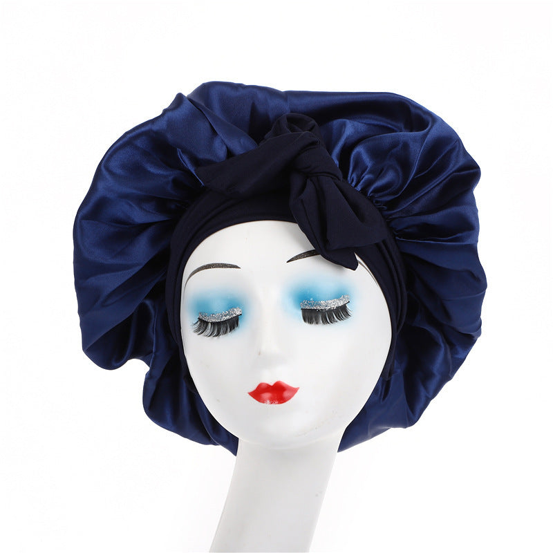 Single Layer Ribbon Round Cap Bow Artificial Silk